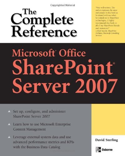 David Sterling/Microsoft(r) Office Sharepoint(r) Server 2007@ The Complete Reference